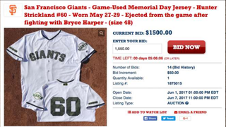 MLB Puts Hunter Strickland's Brawl-Worn Jersey Up For Auction, Then Backs Off